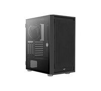 Aerocool GRAPHITEV1, Boîtier PC ATX, verre trempé, panneau frontal en maille, Noir