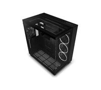 Boîtier PC H9 Elite moyen tour noir avec panneau latéral et avant verre trempé