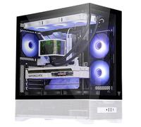 Boîtier PC itek SHOWBUI 37B Tower ATX/microATX/Mini-ITX Noir/Blanc, 2x120mm latéraux, 1x120mm arrière, USB 3.2 Gen 1/Gen 2, verre trempé, sans alimentation