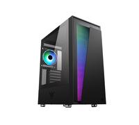 Boîtier PC itek VERTIBRA V210 Midi Tower Noir, ATX/microATX/Mini-ITX, 3x 3.5", 3x 2.5", 1x120mm arrière, USB 3.2 Gen 1, radiateurs 360/280/120mm, vitre trempée