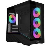 LIANLI Vector V100R Mini Tour PC Case, sans Colonne, Connexion arrière m-ATX/m-ATX/Mini-ITX Carte mère Standard, équipée de 4 Ventilateurs ARGB Standard, V100RMIX, Japonais autorisé