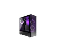 Boîtier PC M.RED Black Bird Mesh Midi Tower Noir avec panneau en verre trempé et ventilateurs RGB
