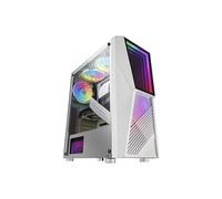 Boitier PC MC777 Infinity Mirror ARGB verre trempé USB 3.0 Blanc