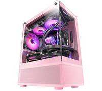 Boîtier PC Micro-ATX Mars Gaming MC-SE verre trempé sans cadre AirTech mesh rose G