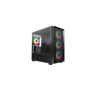 Montech Boîtier PC Micro ATX X5M – Ventilateurs ARGB, Panneau en verre, fibre de carbone
