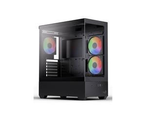 Boîtier PC Mid-Tower AEROCOOL P500D Verre trempé 3x120mm A-RGB USB-C Noir