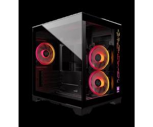 Boîtier PC mini - M.RED - MR-036 - Mini-ITX - Moyen Tour - Noir avec fenêtre vitrée