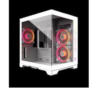 Boîtier PC mini - M.RED - MR-037 - Blanc - Vitré - Mini-ITX