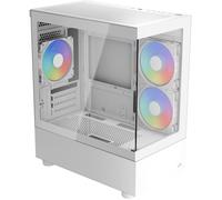 Boîtier PC mini-tour blanc - AEROCOOL - Compatible mATX - Acier et verre trempé - 3 ventilateurs ARGB inclus