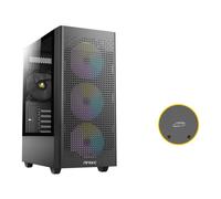 ANTEC NX500M ARGB, Panneau Avant en Maille à Haut débit d'air, Type C 3.2 Gen2, 3 Ventilateurs ARGB de 120 mm Inclus, Panneau latéral en Verre trempé, jusqu'à 6 Ventilateurs, Support de radiateur de