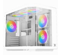 Boitier PC Mini Tour Micro ATX Xigmatek Cubi M RGB avec panneaux vitrés - Blanc