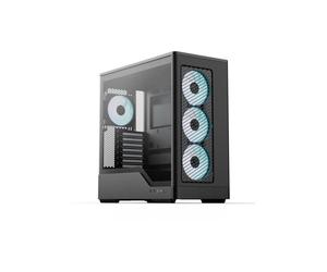 Boîtier PC Moyen Tour AeroCool D520A - 4x120mm A-RGB, Façade Mesh, Verre Trempé, Type-C/USB3.0 - Noir