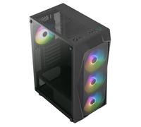 AeroCool ACCM-PV41142.11 Boîtier Moyen Tour ATX Falcon A v2 RGB avec Panneau Vitré, Noir