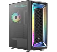 Boîtier PC Moyen Tour ATX - Aerocool - Interstellar RGB - Panneau vitré - Noir - Taille unique