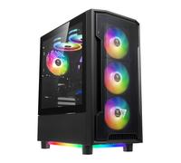 Boitier PC Moyen Tour ATX Gamdias Athena M6 Lite RGB avec panneaux vitrés - Noir