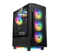Boîtier PC Moyen Tour ATX - Gamdias - Athena M6 Lite RGB - Panneaux vitrés - Noir - Taille unique