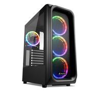 Boitier PC Moyen Tour ATX Sharkoon TK5M RGB avec panneau vitré - Noir