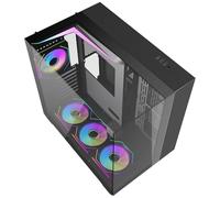 Boitier PC Moyen Tour Darkflash TH285 (Noir) avec écran LCD à Affichage des températures CPU & GPU