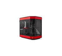 Boitier PC Moyen Tour E-ATX Hyte Y60 avec panneaux vitrés - Noir/Rouge