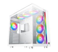 Boitier PC Moyen Tour E-ATX Xigmatek Aqua Ultra RGB avec panneaux vitrés - Blanc