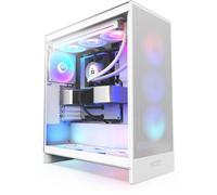 NZXT Boîtier PC ATX H7 Flow RGB – Ventilateur RGB 360 mm inclus, gestion des câbles – Blanc