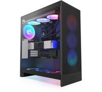 NZXT Boîtier PC H7 Flow RGB – ATX moyen, ventilateurs RGB, 360 mm inclus, gestion des câbles – Noir