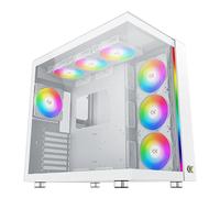 Xigmatek Boîtier moyen tour E-ATX Aqua Ultra Air RGB avec panneaux vitrés (Blanc)