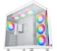 Xigmatek Boîtier moyen tour E-ATX Aqua Ultra Air RGB avec panneaux vitrés (Blanc)