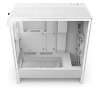 NZXT Boîtier PC H5 Flow – Flux d'air élevé, 2 ventilateurs 120 mm inclus, rad. avant 360 mm – Blanc