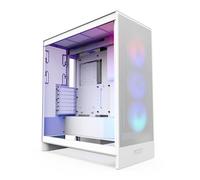 Boitier PC NZXT H7 FLOW moyen tour blanc RGB avec panneau latéral verre trempé