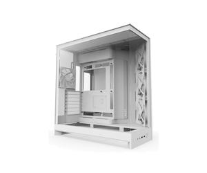 Boîtier PC NZXT H9 Flow Midi Tower Blanc - ATX/EATX/micro ATX/Mini-ITX - Mesh/SGCC/Verre Trempé - 3x140mm avant, 1x120mm arrière - Radiateur 420mm