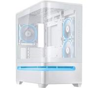 Boitier PC PRIME AP202 mini tour blanc ARGB avec panneau latéral et avant verre trempé Blanc H