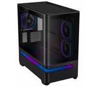 ASUS Boîtier PC mATX Prime AP202 ARGB – verre incurvé trempé, GPU 420 mm, rad. 360 mm, 3x ARGB, Noir