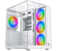 Boîtier PC sans alimentation - XIGMATEK - Aqua Compact Arctic - Cube - Format ATX - 4x120mm A-RGB inclus - Blanc