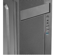 Tacens Boîtier PC ATX Moyen-Tour 2FERROX – Ventilateur latéral 12 cm, Grille avant, Acier, Noir