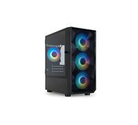Boîtier PC TooQ Seizure TQGCC901-B Mini Tower Noir, Micro ATX/Mini-ITX, 3x120mm avant, 1x120mm arrière, USB 3.2 Gen 1, Acier, Refroidissement liquide supporté.