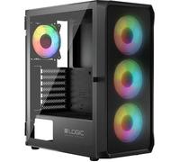 Boîtier PC tour midi noir - LOGIC CONCEPT - Portos ARGB Midi - MicroATX / Mini-ITX / ATX - 3 ventilateurs ARGB avant