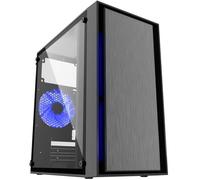 Boîtier PC tour noir - GEMBIRD - MicroATX / Mini-ITX - Plastique acrylique acier - 2 ventilateurs avant 1 arrière