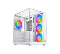 Boîtier PC XIGMATEK Aqua Compact EN48258 ATX Cube 4x120mm A-RGB Panneaux Verre Trempé Blanc