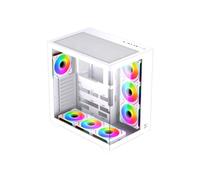 Boîtier PC XIGMATEK AQUA V Air Arctic H23A ATX Mid-Tower Blanc verre trempé, ventilateurs RGB, supports radiateur et 10 emplacements ventilateurs