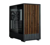 Boîtier PC ZALMAN P10 NAMU Mini-Tour M-ATX/Mini-ITX, façade mesh insert bois, 3x120mm, USB 3.0 & Type-C, verre trempé, noir
