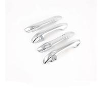 BoîTier PoignéE Compatible Avec Kia Pour K5 Pour Optima 2021 2022 2023 Conduite À Gauche Décoration De Trou De Serrure Smarts Garniture De Poignée De Porte Extérieure De Voiture(Silver)