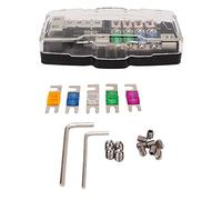 Boîtier Porte - Fusible Audio Auto ANL, 2 Entrées 4 Sorties, Affichage LED, Compatible Voitures SUVs Bus Bateaux - Protection Circuit Fiable, Conception Durable, Usage Polyvalent