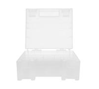 Boîtier Porte-Piles AA AAA et Piles Boutons Couvercle Transparent | ABS Blanc, Compartiments Multiples et Poignée Intégrée, Contrôle Visuel Rapide, Usage Maison ou Bureau