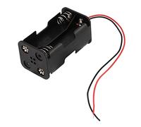 Boîtier pour 4 piles AA 1,5 V avec câbles Noir