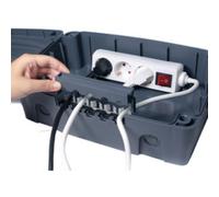 Boîtier pour bloc électrique multiprise, gris