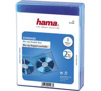 Boîtier pour Bluray Hama 00051468 2 CDs/DVDs/Blu-rays polypropylène bleu (l x H x P) 135 x 170 x 10 mm 3 pc(s)