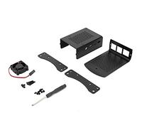 Boîtier pour Coque de Protection de Refroidissement Murale en Alliage d'aluminium avec boîtier de Dissipation Thermique du Ventilateur pour 4 Noir