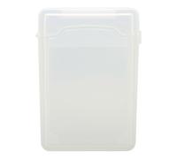 Boîtier pour disque dur double 3,5 pouces, antichoc et antistatique, blanc translucide, sans disque dur.