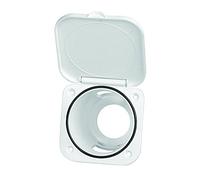Boitier pour douchette carré avec clapet. 9.5X9.5cm. couleur blanche